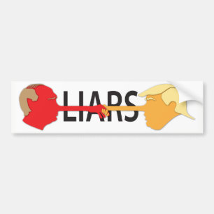 Liars (on white) bumper sticker