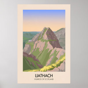 Liathach Munros of Scotland Travel Poster