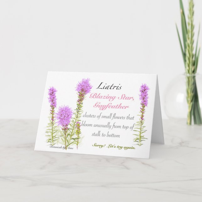 Liatris Blank Card (Front)