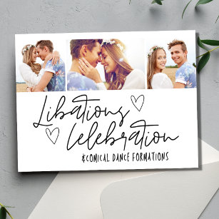 Libations Celebration Photo Wedding Save the Date Announcement Postcard