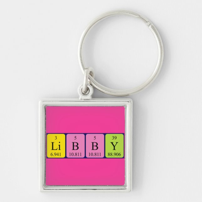 Libby periodic table name keyring (Front)