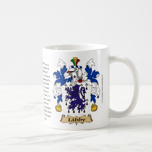 Libby, the Origin, the Meaning and the Crest Coffee Mug (Right)