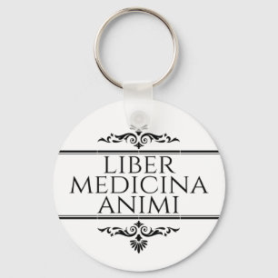 Liber Medicina Animi Magnet Button Key Ring