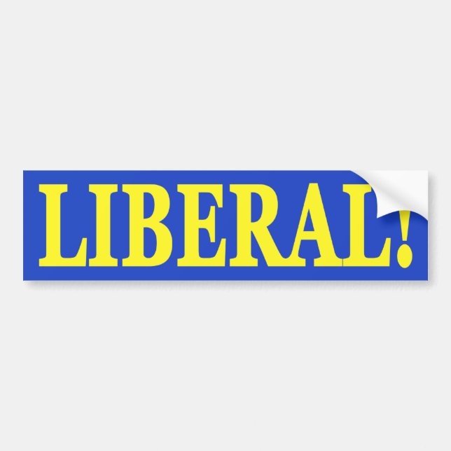 Liberal Bumper Sticker (Front)