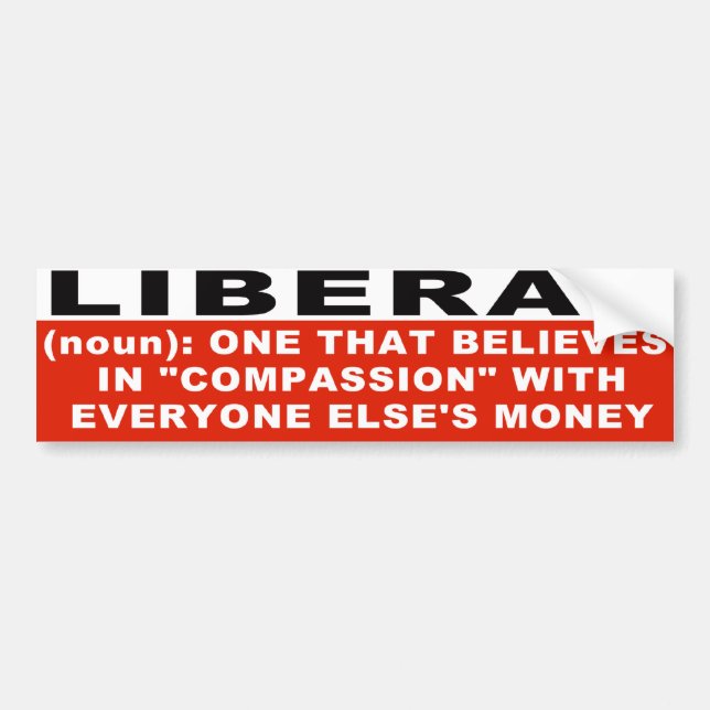 Liberal Definition Bumper Sticker (Front)