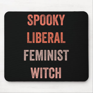 Liberal Feminist Witch Funny Halloween Outfit Cost Mouse Pad