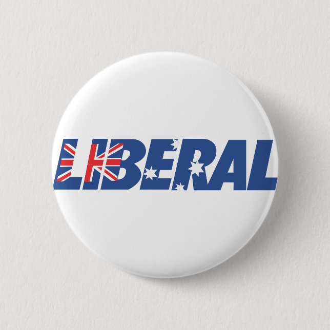 Liberal Party of Australia 6 Cm Round Badge (Front)