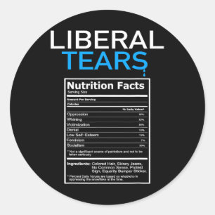 Liberal Tears Anti Liberal Pro Trump Republican Gi Classic Round Sticker