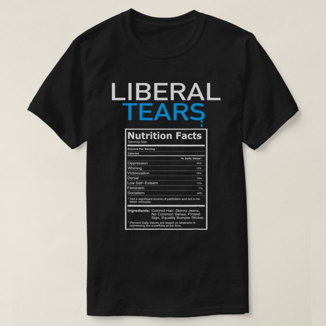 Liberal Tears Anti Liberal Pro Trump Republican.pn T-Shirt (Design Front)