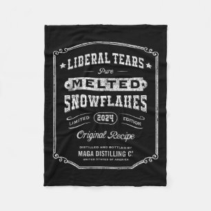 Liberal Tears Melted Snowflakes Vintage Whiskey La Fleece Blanket