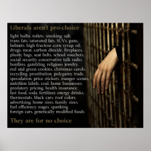 Liberals Are Not Pro-Choice Poster