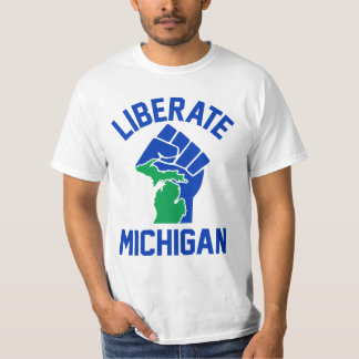Liberate Michigan Clenched Fist T-Shirt