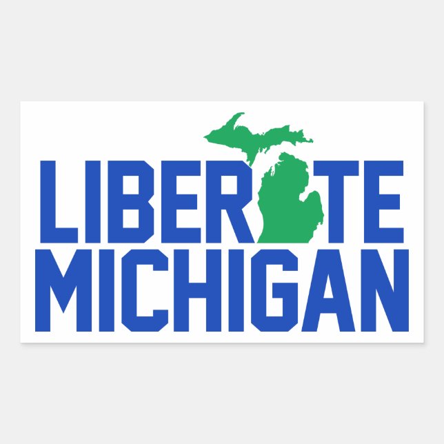 Liberate Michigan Rectangular Sticker (Front)