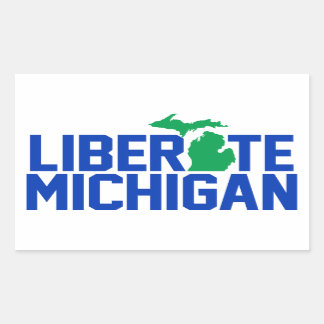 Liberate Michigan Rectangular Sticker