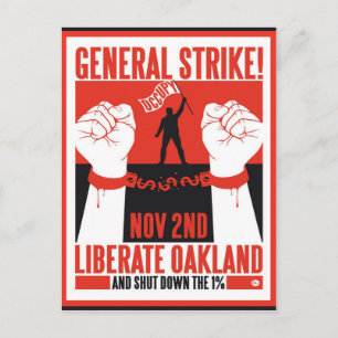 Liberate Oakland Occupy Protest Flyer Postcard