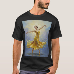 Liberated Grace – Ballerina in Yellow with Shards  T-Shirt