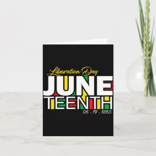 Liberation day juneteenth – celebrate freedom 1865 card
