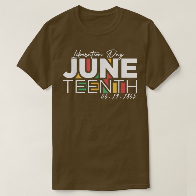 liberation day juneteenth celebrating 1865  T-Shirt (Design Front)