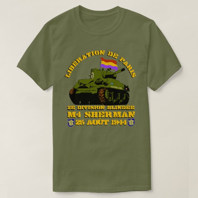 Libération de Paris M4 Sherman T-Shirt (Design Front)