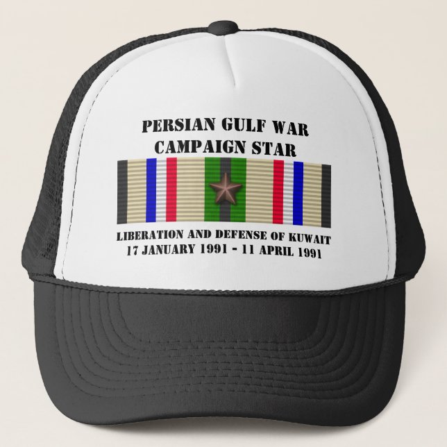 Liberation & Defence Of Kuwait CAMPAIGN Trucker Hat (Front)