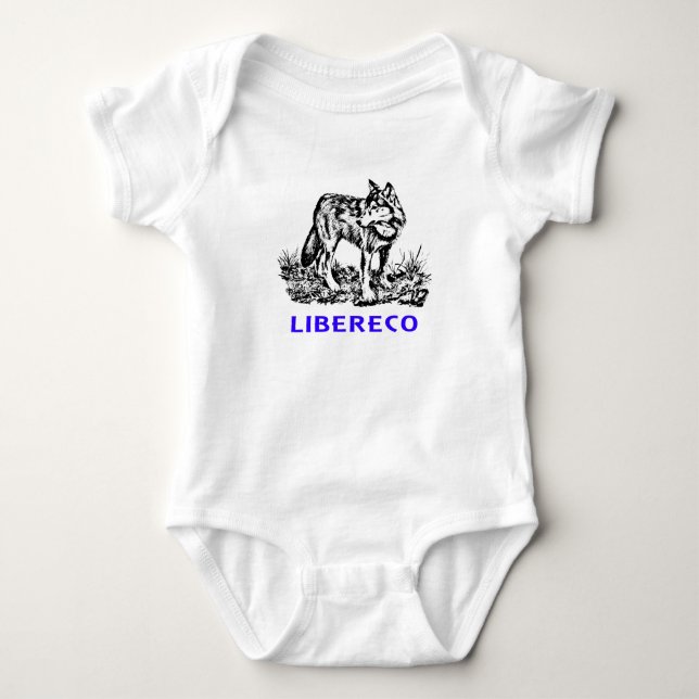 Libereco (Freedom, Freiheit) - Lupo en naturo T-Shirt (Front)