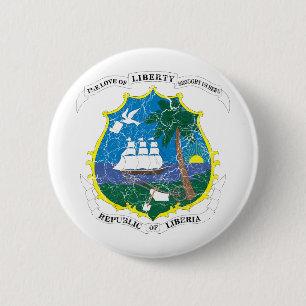 Liberia Coat Of Arms 6 Cm Round Badge
