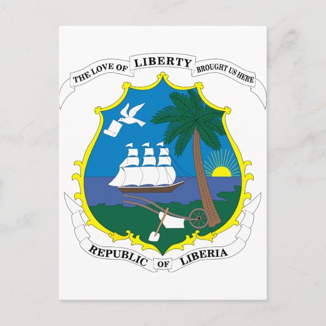 Liberia Coat Of Arms Postcard (Front)