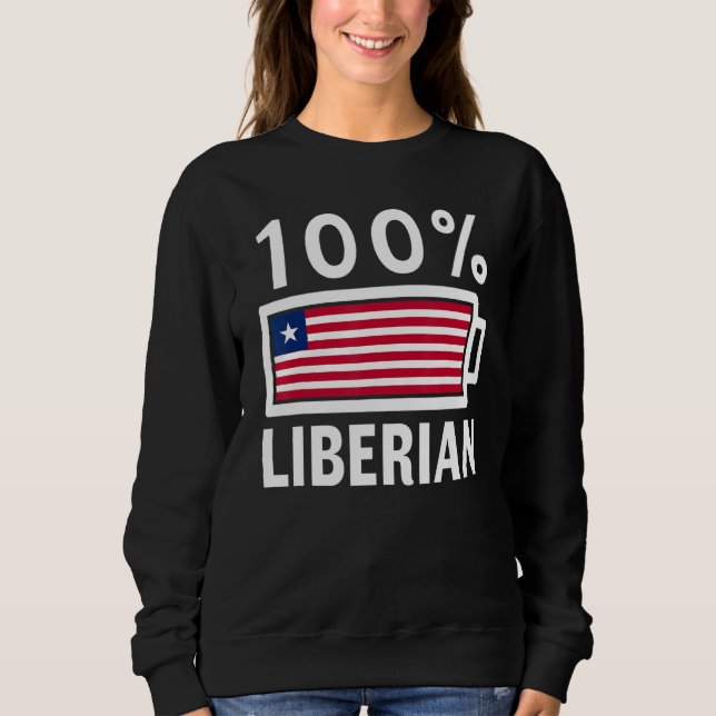 Liberia Flag  100 Liberian Battery Power Tee (Front)