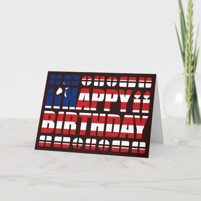 Liberia Flag Birthday Card (Front)