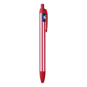Liberia Flag Black Ink Pen