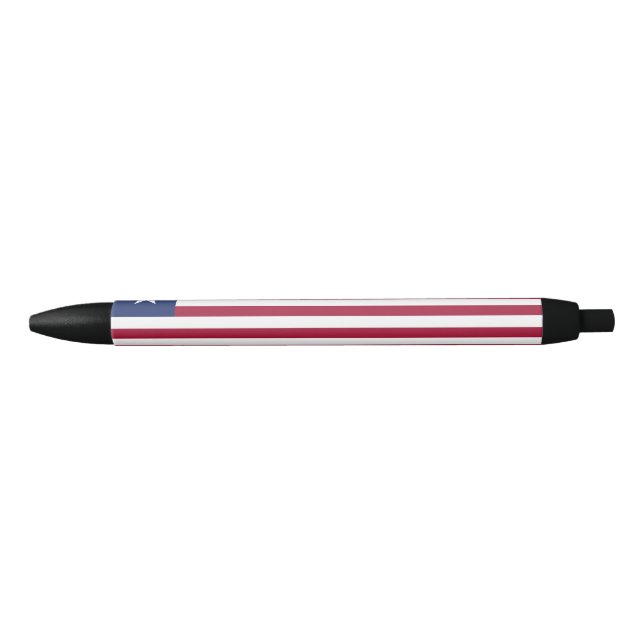 Liberia flag black ink pen (Front)