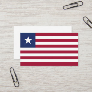 Liberia flag business card