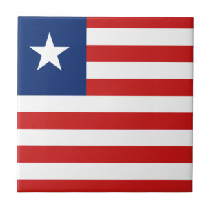 Liberia Flag Ceramic Tile