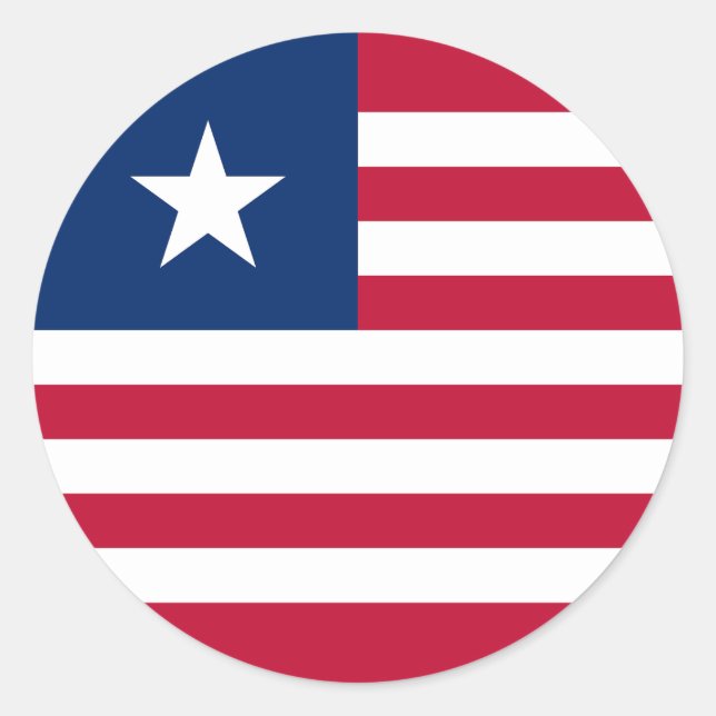 Liberia Flag Classic Round Sticker (Front)