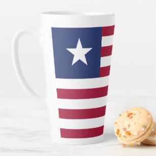 Liberia flag latte mug