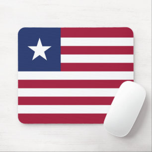 Liberia flag mouse pad