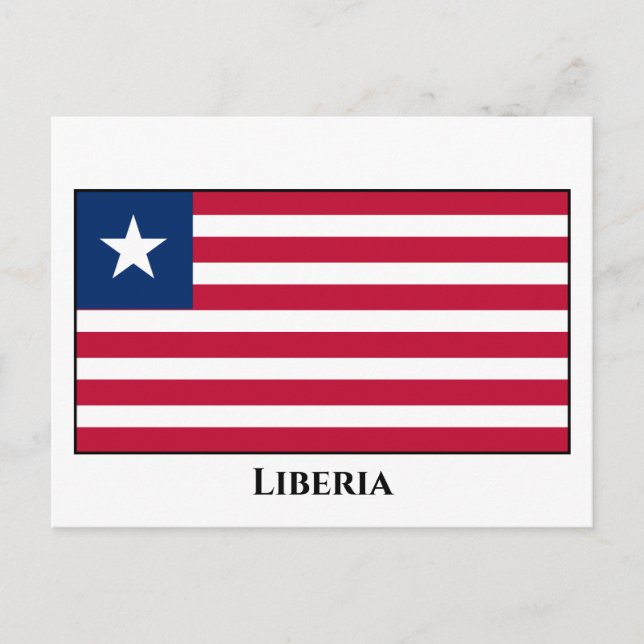 Liberia Flag Postcard (Front)
