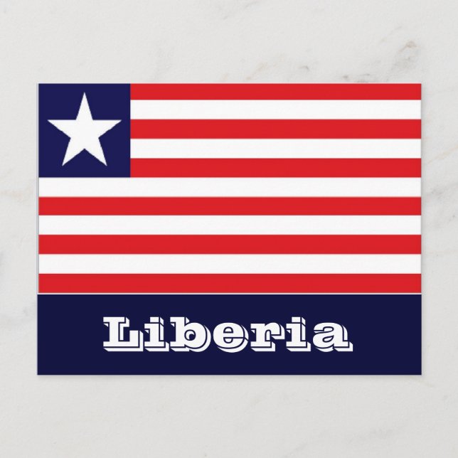 Liberia flag postcard (Front)