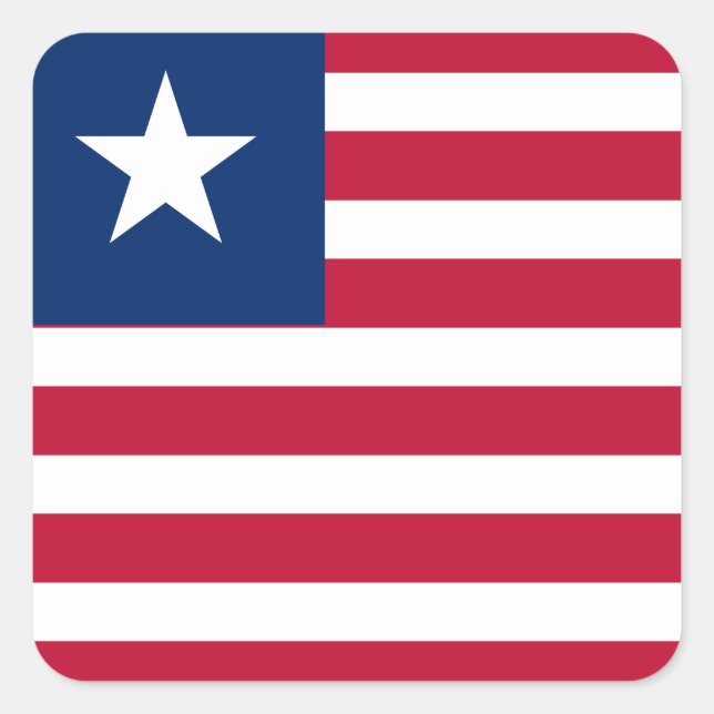 Liberia Flag Square Sticker (Front)