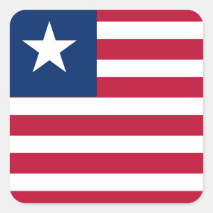 Liberia Flag Square Sticker