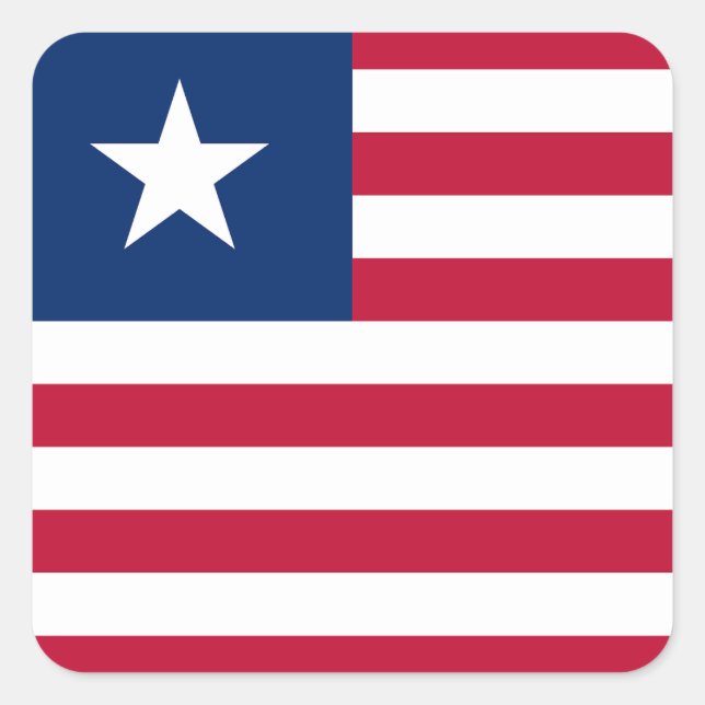 Liberia Flag Square Sticker (Front)