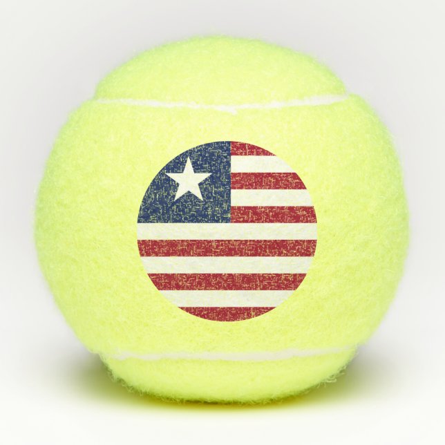 Liberia flag tennis balls (Front)