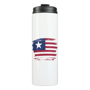 Liberia flag thermal tumbler