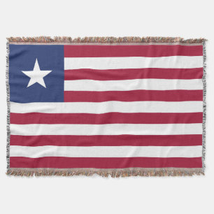 Liberia flag throw blanket