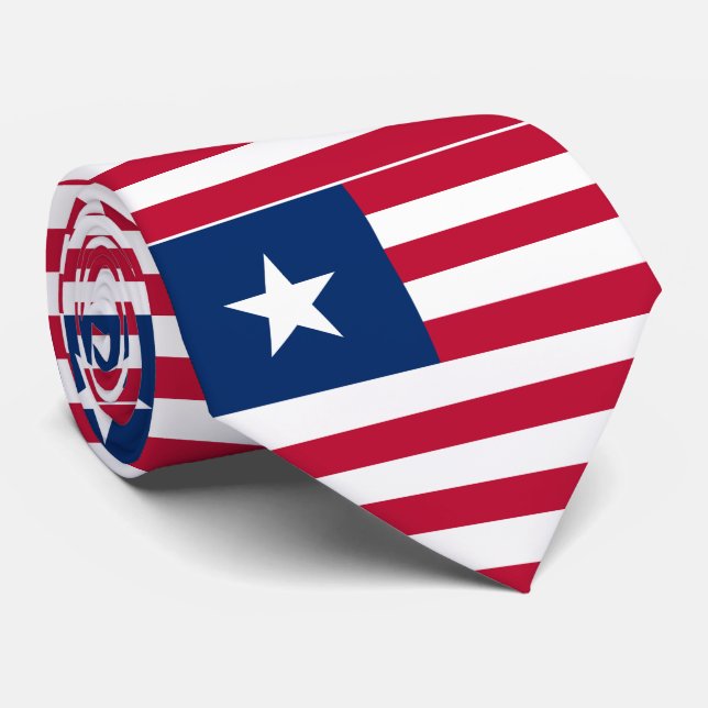 Liberia Flag Tie (Rolled)