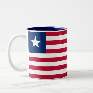 Liberia Flag Two-Tone Coffee Mug