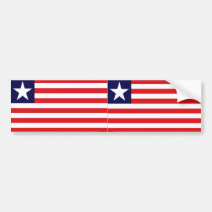 Liberia liberian flag bumper sticker
