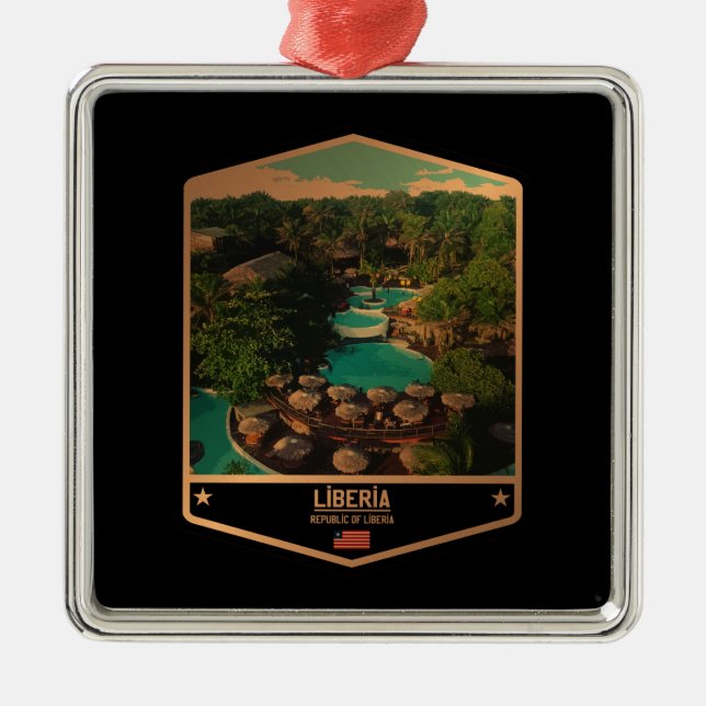 Liberia Metal Tree Decoration (Front)