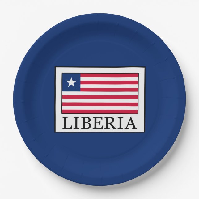 Liberia Paper Plate (Front)