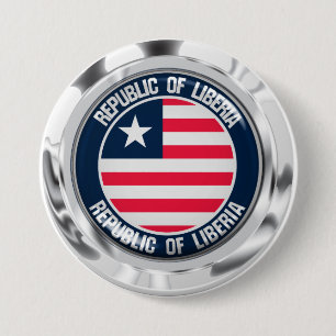 Liberia Round Emblem 7.5 Cm Round Badge